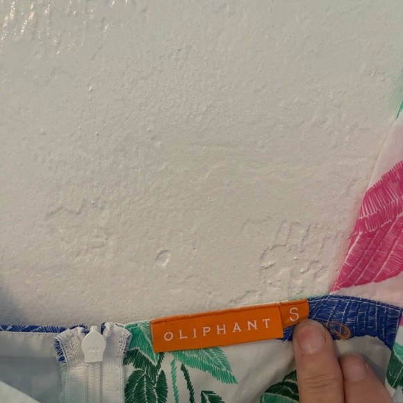 OLIPHANT Tie Strap Macaw Pocket Midi Dress size Small - Picture 9 of 12